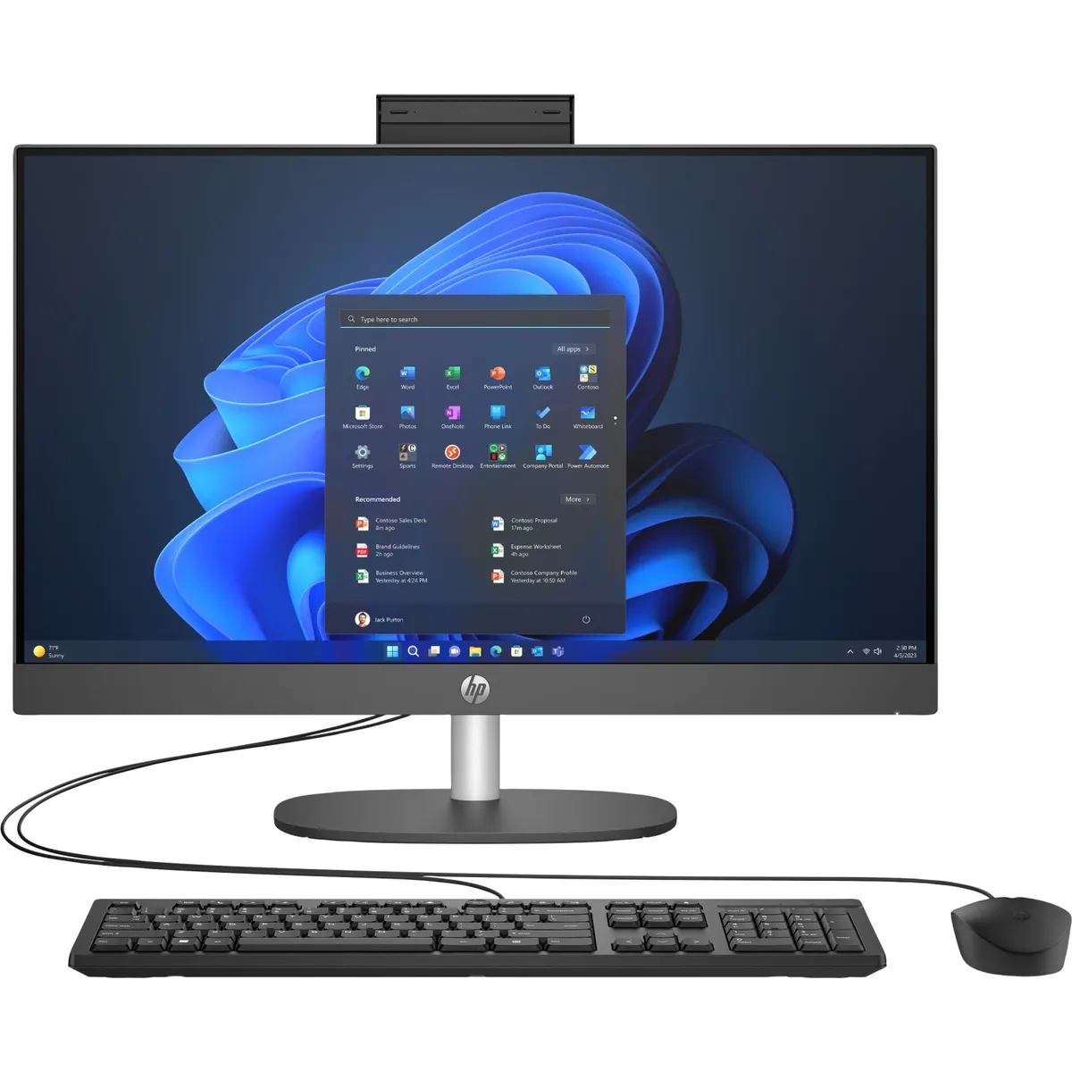 HP ProOne 240 G10 - All-in-one - Intel Core Ultra 5 125U / 4.3 GHz - DDR5 SDRAM - 512 GB HDD - 23.8" - Intel UHD Graphics - Windows 11 Pro