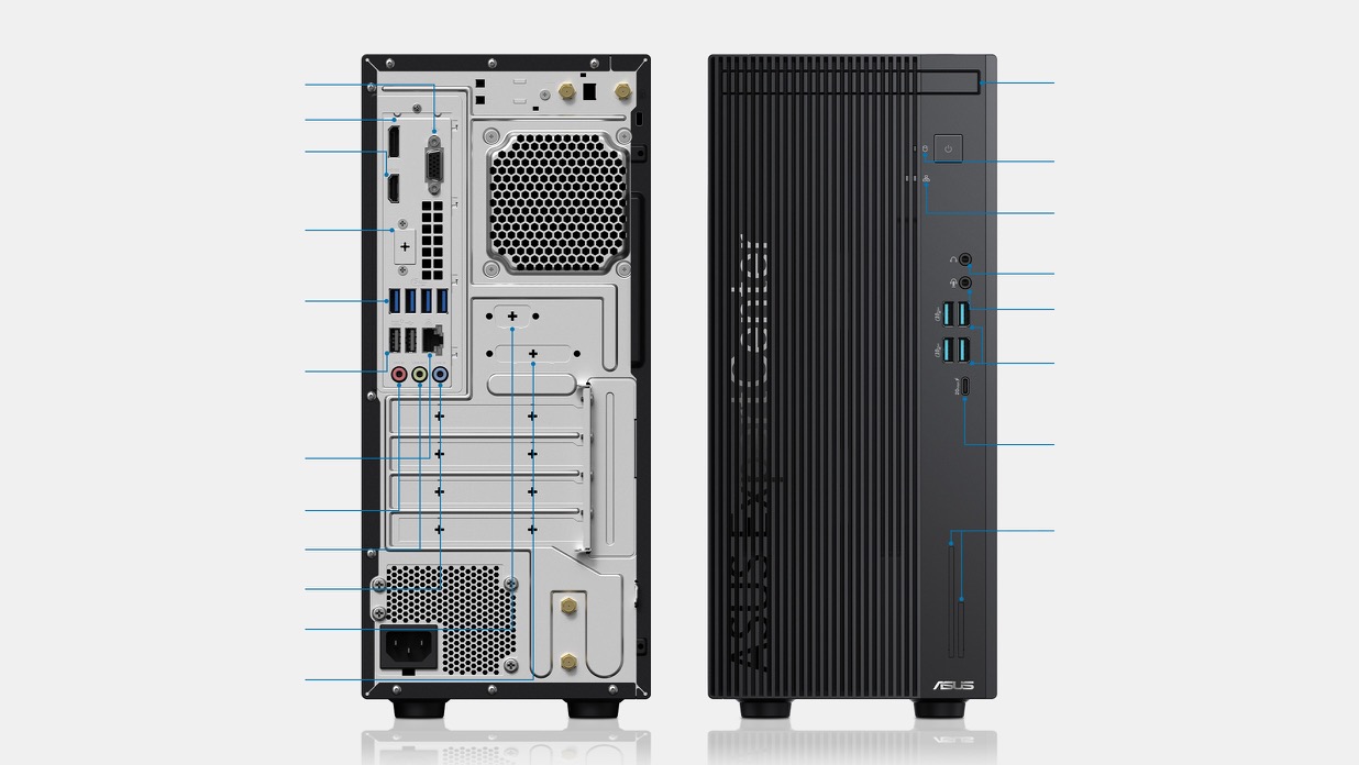 ASUS B900MF-009285053X - Small form factor - Intel Core i3 100U / 4.7 GHz - DDR5 SDRAM - 256 GB Hard Drive Capacity - Intel HD Graphics - FreeDOS
