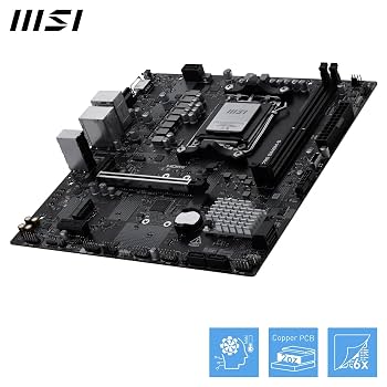MSI - PRO B840M-B - Motherboard - Micro ATX - AMD B840 - para Core Ultra / para Ryzen - AM5 DDR5