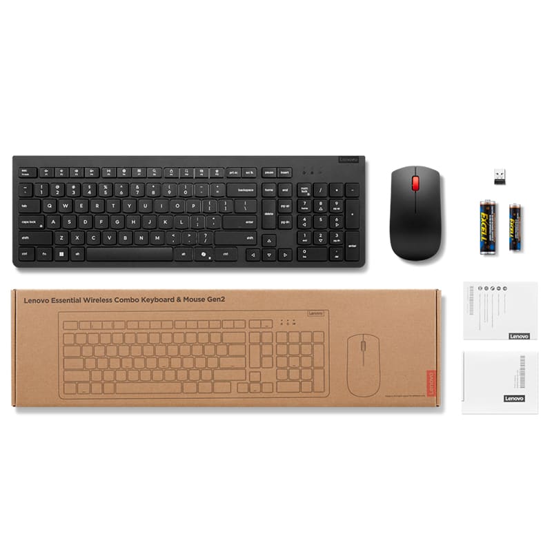 KIT TECLADO-MOUSE LENOVO ESSENTIAL G2 SIN PILAS