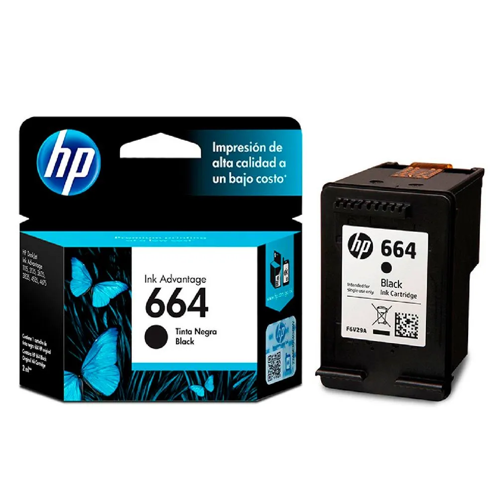 CARTUCHO TINTA HP 664 NEGRO