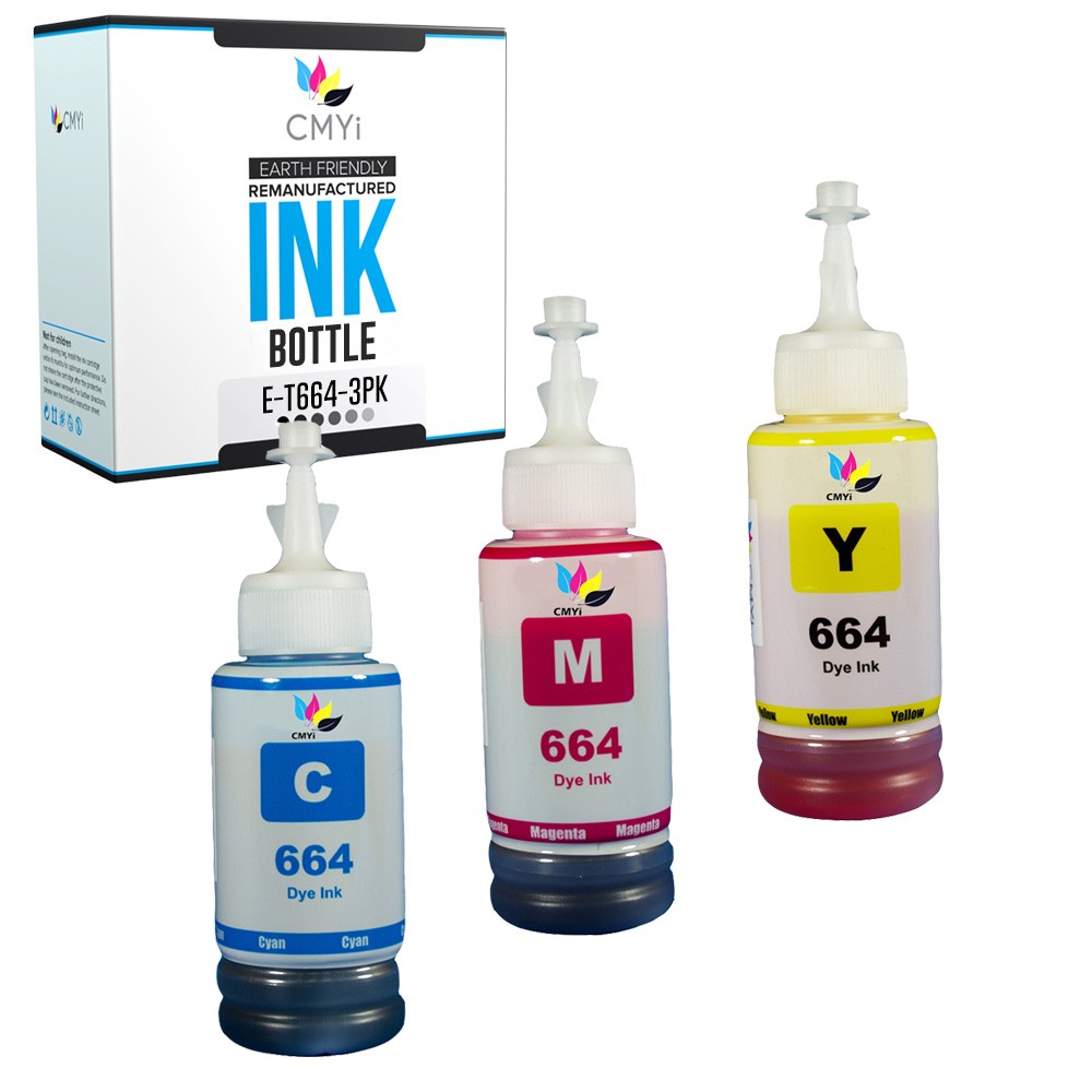 T664 COLOR INK BOTTLE CARTON TRI PACK