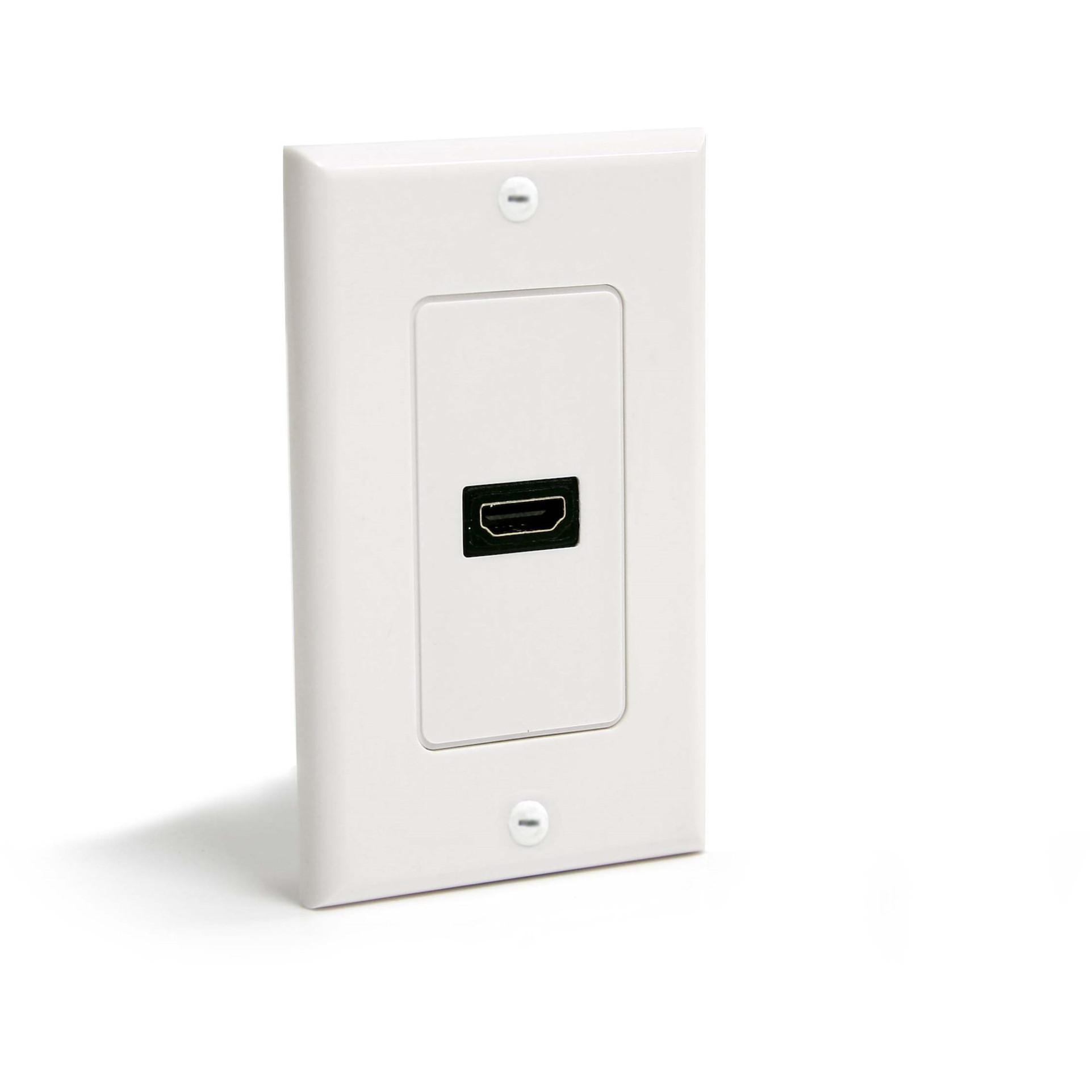 SINGLE OUTLET FEMALE HDMI WALL PLATE WHI