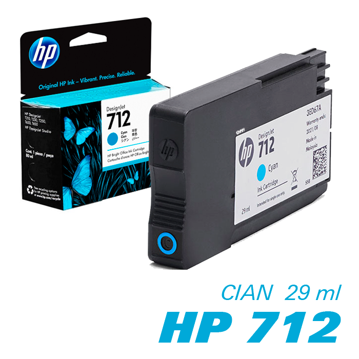 TINTA HP712 29 ML CIAN