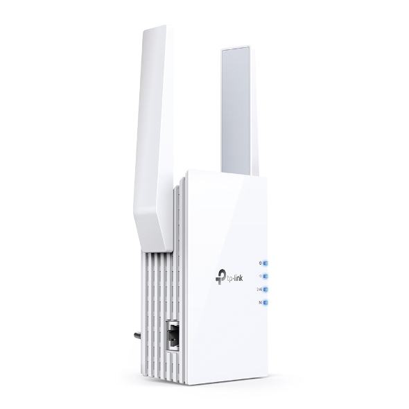 TP-Link RE505X - Extensor de Red Wi-Fi 6 AX1500 - 300 Mbps a 2.4GHz + 867Mbps a 5GHz-2 × antenas externas - 1 × puerto de 10/100 Mbps - enchufado a la pared