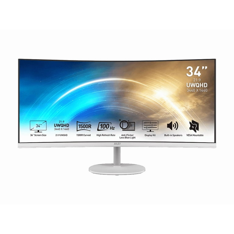 MSI - Curved Screen - 34" - (UWQHD) 180Hz 0.5ms