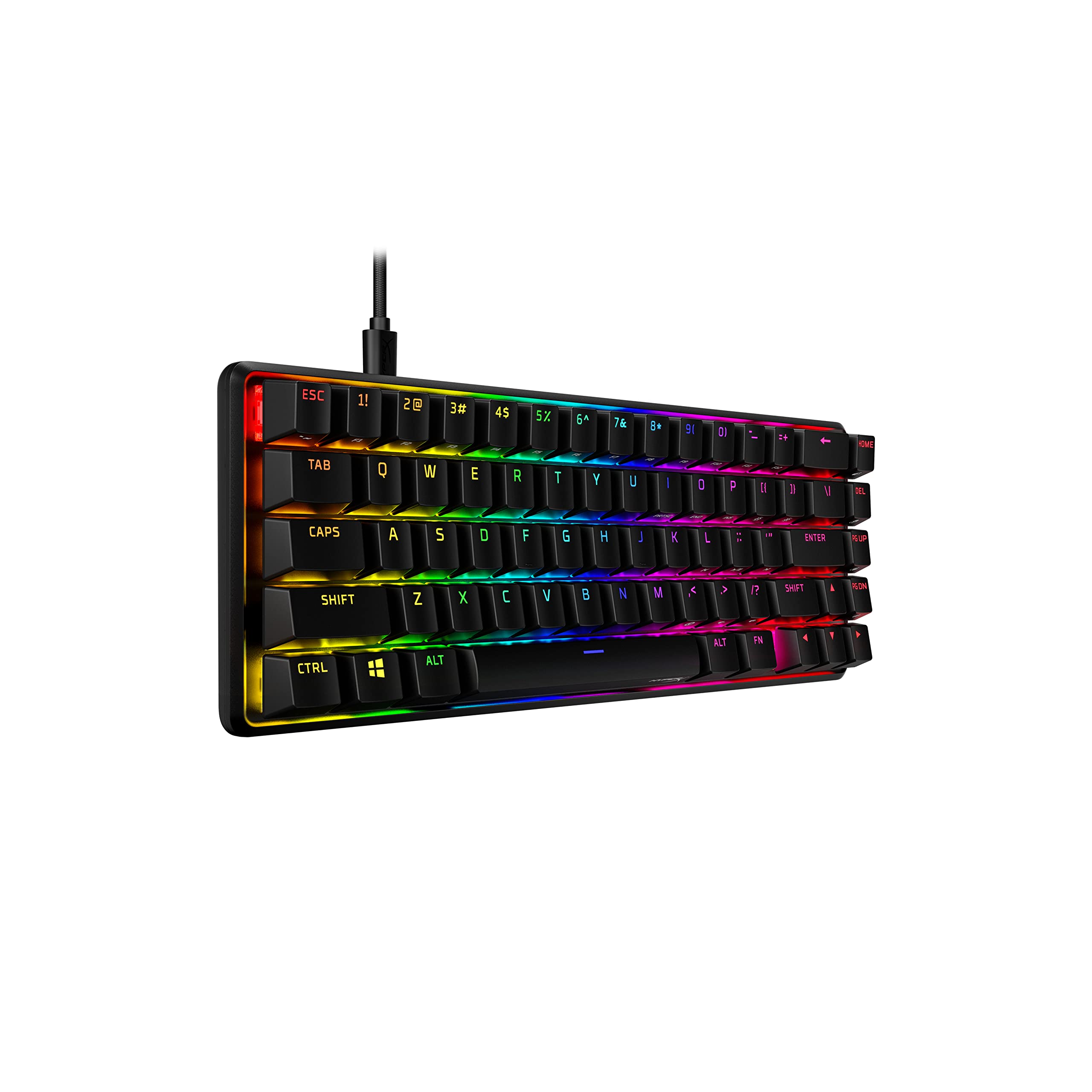 HyperX Alloy Origins Core - Teclado - retroiluminación - USB-C - QWERTY - EE. UU. - interruptor: HyperX Red - negro