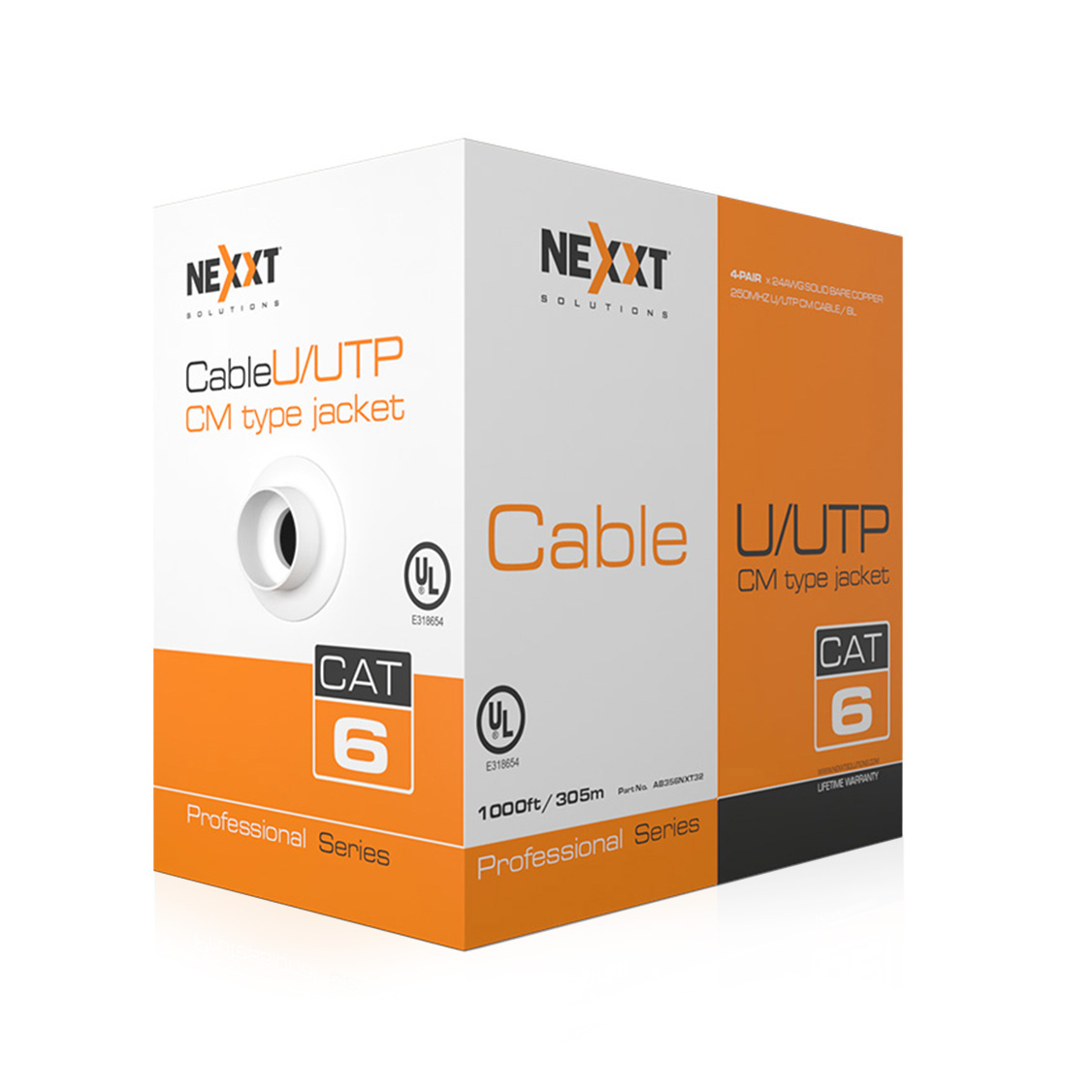 Nexxt Professional Cat6 UTP Cable 4P 24AWG CM 305m BL