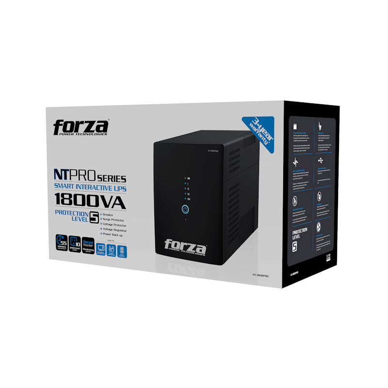 Forza NT Series - UPS - Line interactive - 250 Watt - 500 VA - AC 220 V - 4-Italian RJ11