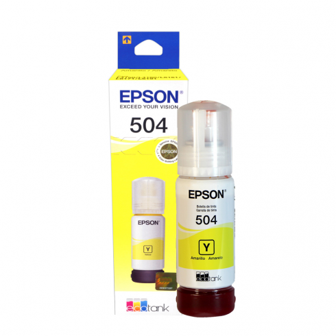 Epson 504 - 70 ml - amarillo - original - recarga de tinta - para EcoTank L4150, L4260, L6161, L6171, L6191, L6270