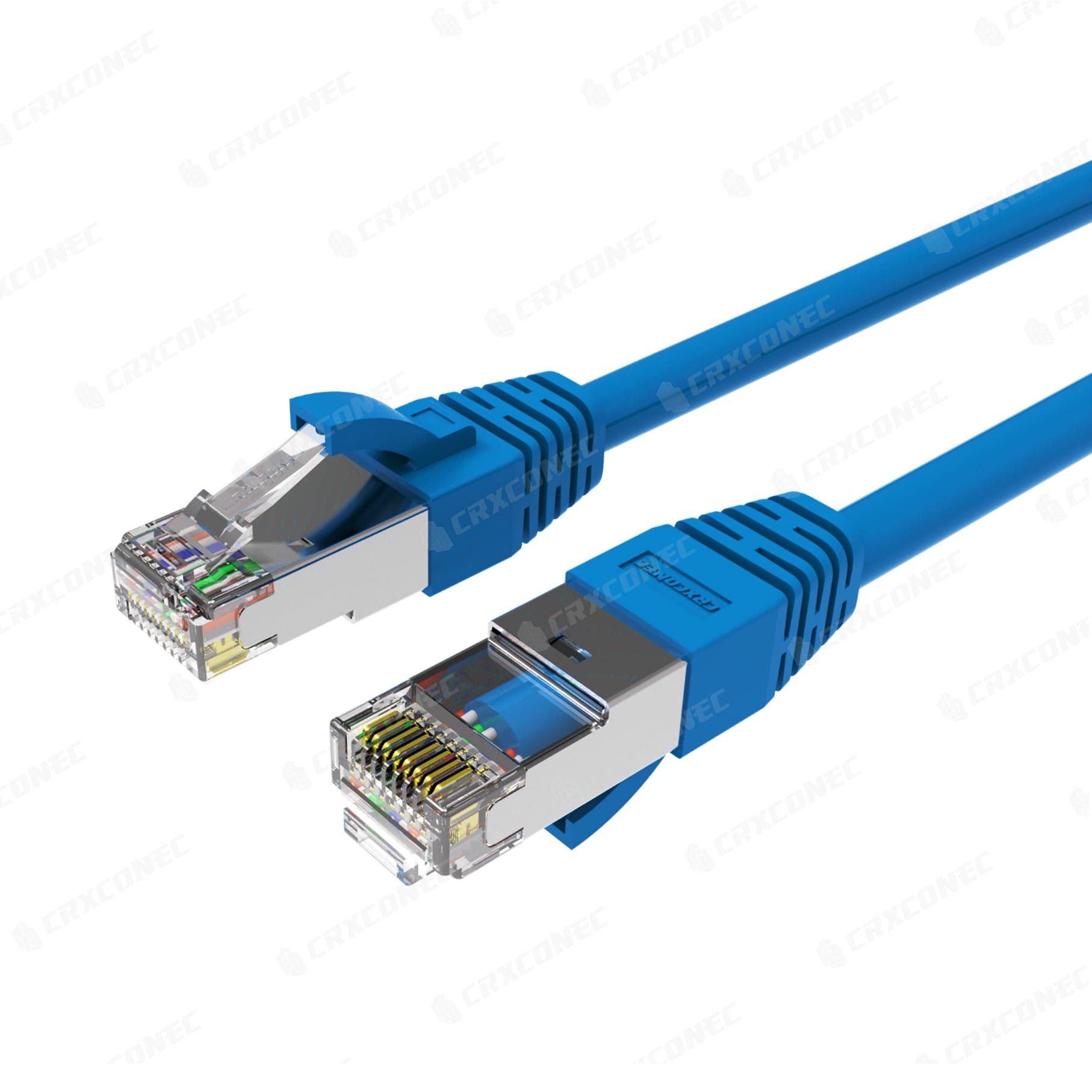Nexxt Solutions Infrastructure - Patch cable - Shielded - 3 m - RJ-45 a  - Gray / Blue - Cat6A S/FTP LSZH