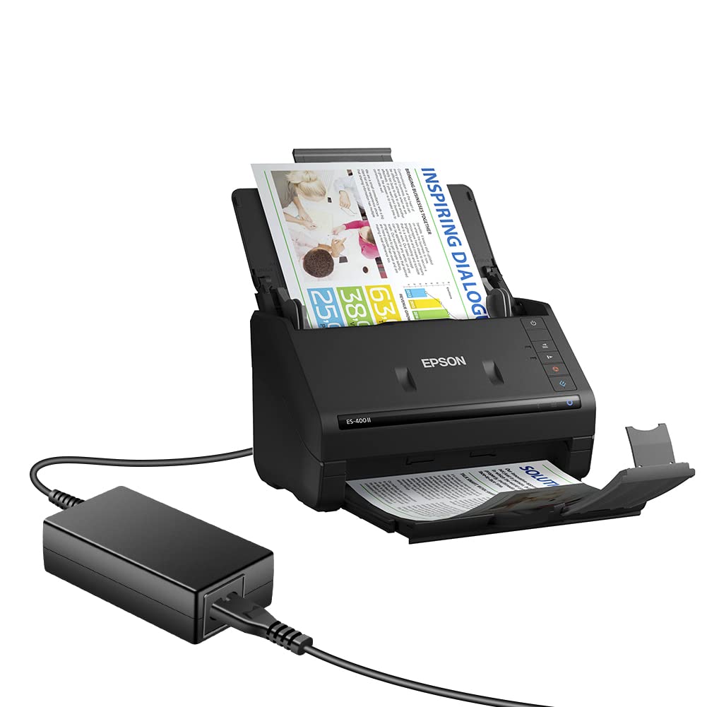 Epson WorkForce ES-400 II - Escáner de documentos - Sensor de imagen de contacto (CIS) - a dos caras - Legal - 600 ppp x 600 ppp - hasta 35 ppm (mono) / hasta 35 ppm (color) - Alimentador automático de documentos (ADF) (50 hojas) - hasta 4000 exploracione