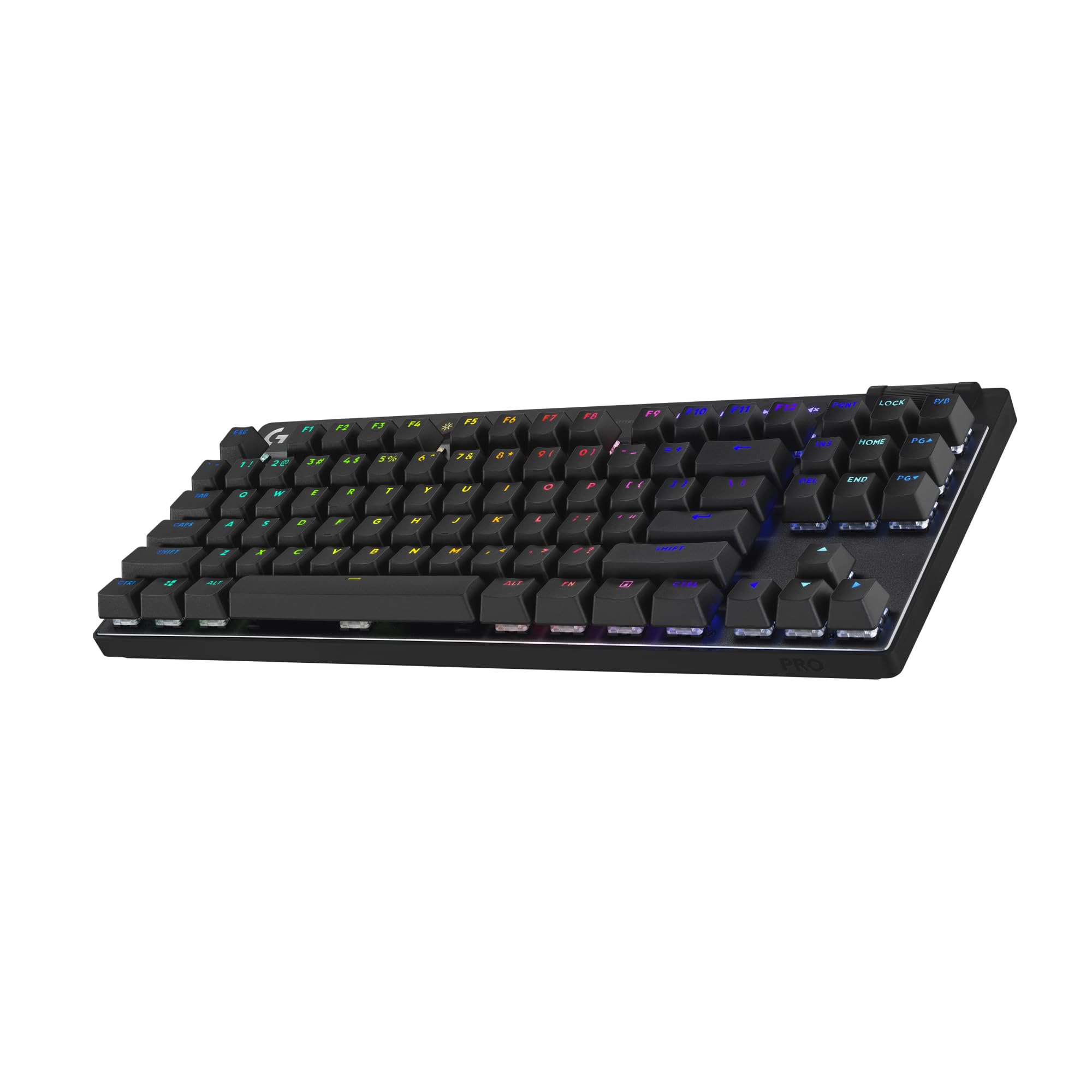 Logitech G PRO X TKL LIGHTSPEED Wireless Gaming Keyboard, Tactile Switches (GX Brown), Black - Teclado - retroiluminación - inalámbrico - 2.4 GHz, Bluetooth - QWERTY - EE. UU. - interruptor: GX Brown Tactile - negro