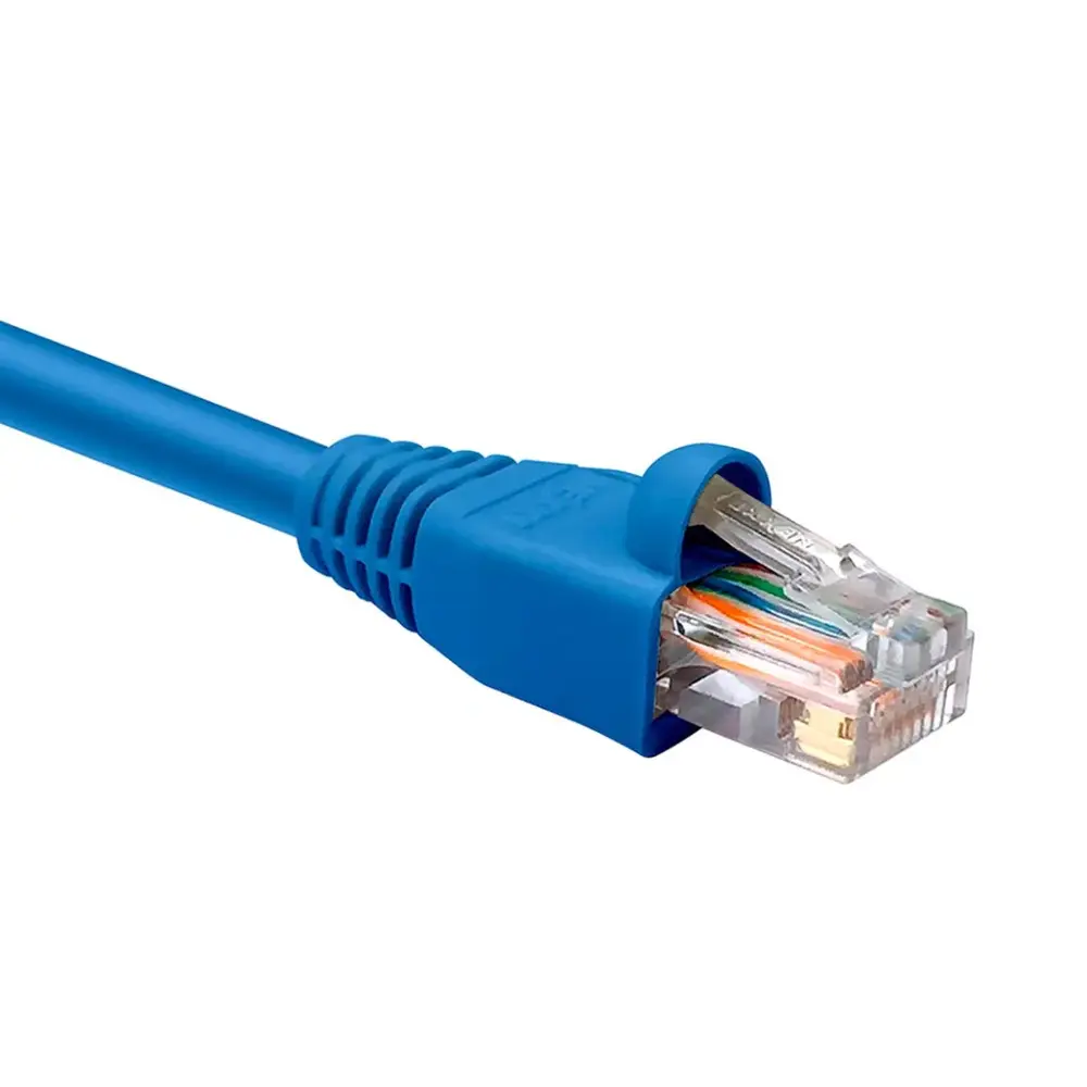 Vista 2 de Nexxt - Cable de interconexión - RJ-45 (M) a RJ-45 (M) - 90 cm - UTP - CAT 5e - moldeado, trenzado - azul
