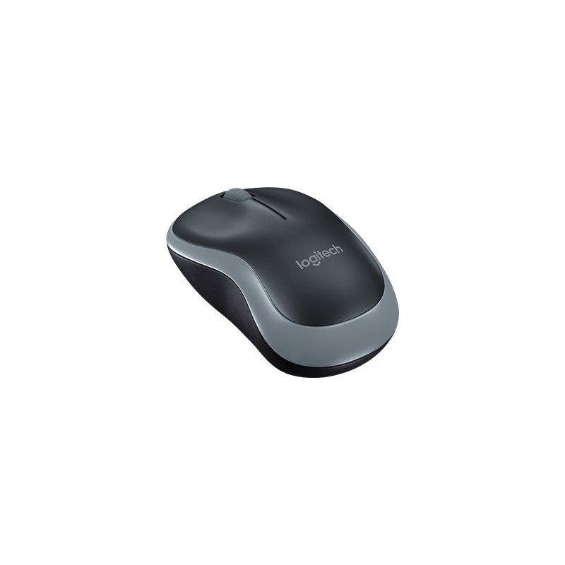 Logitech M185 - Ratón - óptico - 3 botones - inalámbrico - 2.4 GHz - receptor inalámbrico USB - gris vencejo