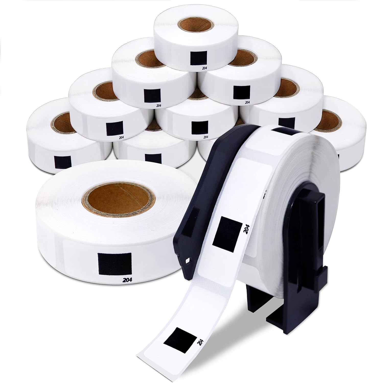 Vista 2 de Brother DK1204 - Papel - 17 x 54.3 mm 400) etiquetas para usos múltiples - para Brother QL-1050, 1060, 1100, 1110, 500, 550, 570, 580, 650, 700, 710, 720, 800, 810, 820
