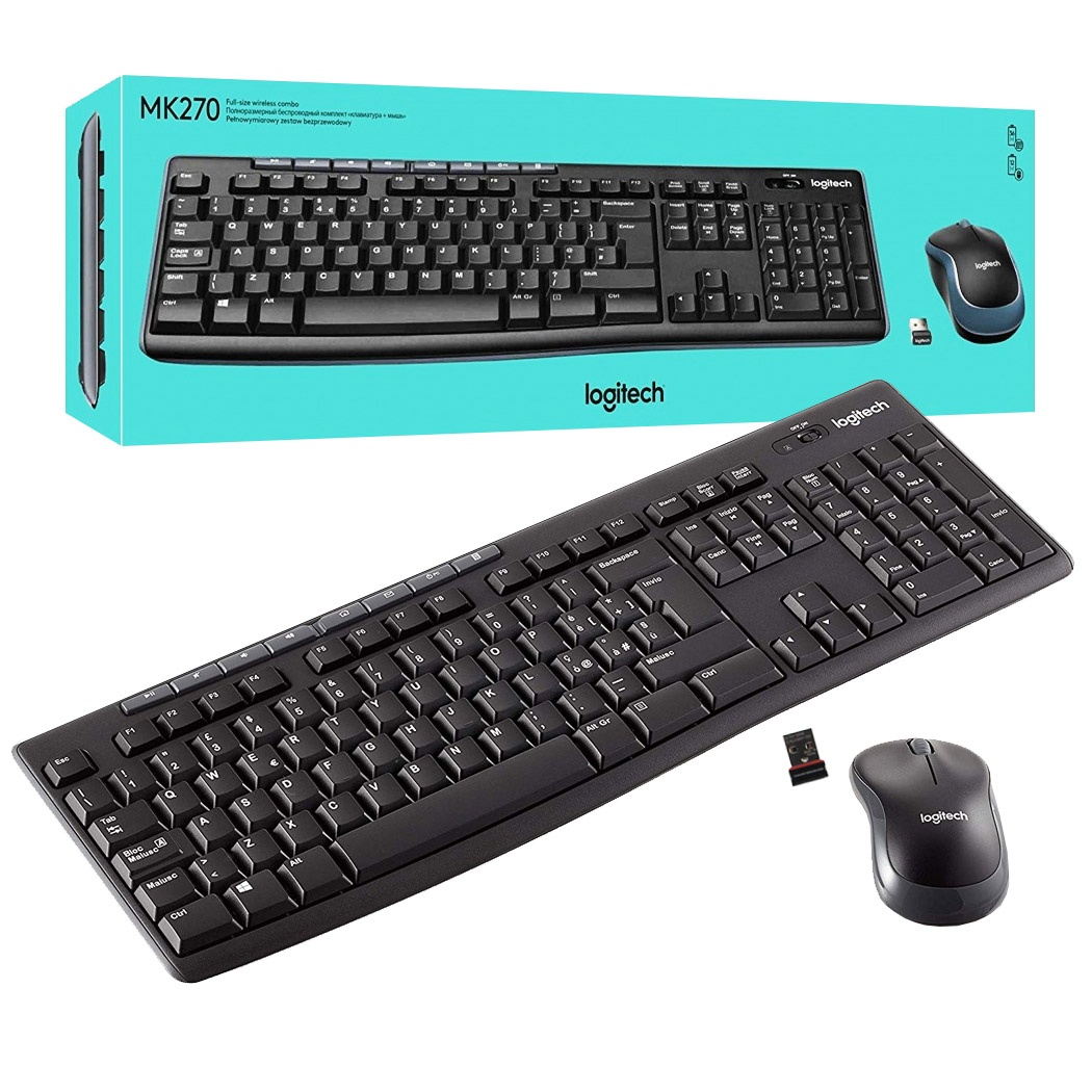 Logitech Wireless Combo MK270 - Juego de teclado y ratón - 2.4 GHz en Español
