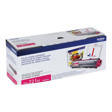 Brother TN221M - Magenta - original - caja - cartucho de tóner - para Brother HL-3140, HL-3170, HL-3180, MFC-9130, MFC-9330, MFC-9340