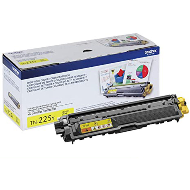 Brother TN225Y - Alto rendimiento - amarillo - original - cartucho de tóner - para Brother HL-3140, HL-3170, HL-3180, MFC-9130, MFC-9330, MFC-9340