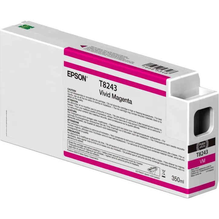 Epson T8243 - 350 ml - magenta vívido - original - cartucho de tinta - para SureColor SC-P6000, SC-P7000, SC-P7000V, SC-P8000, SC-P9000, SC-P9000V