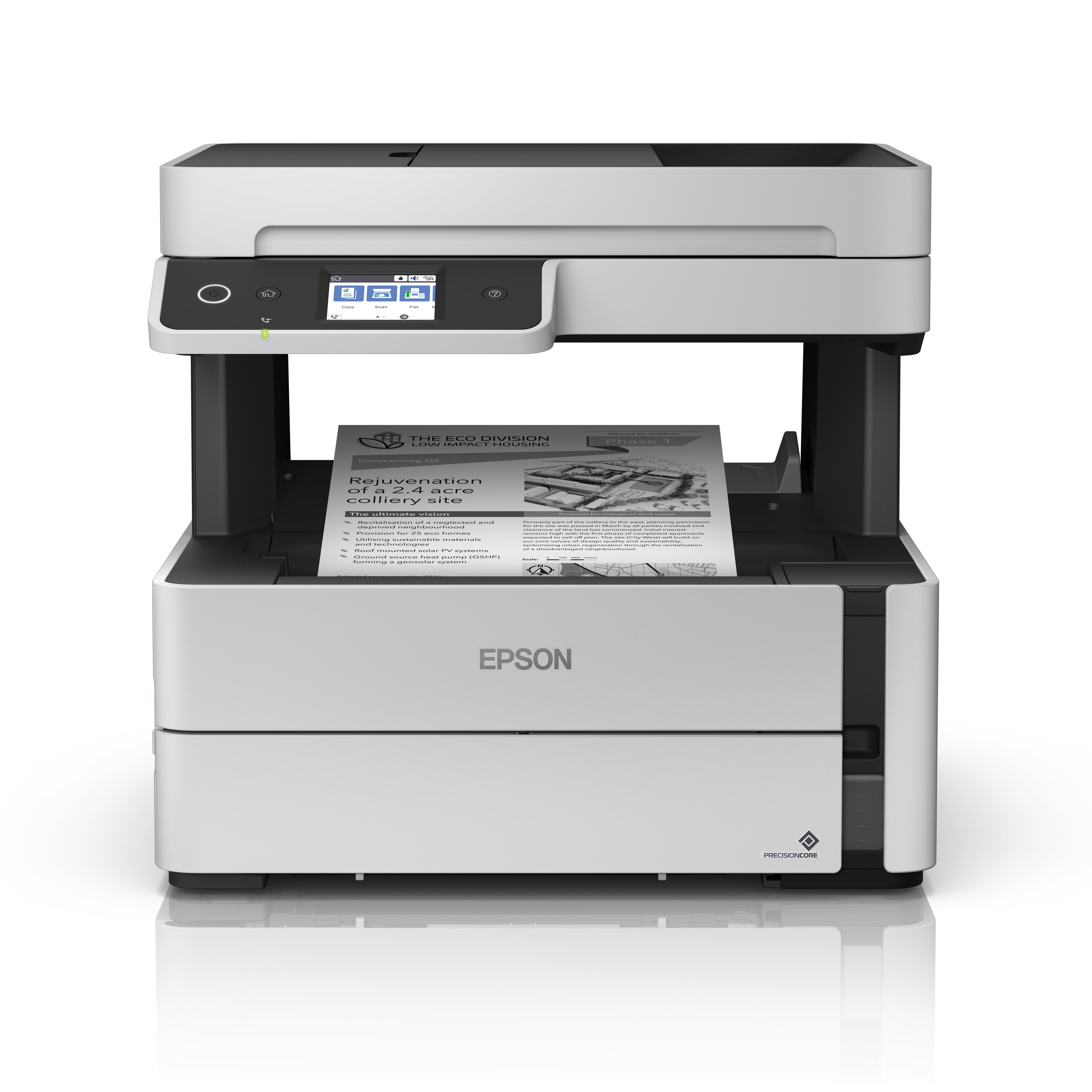 Epson M3170 - Impresora / Escáner / Copiadora - Chorro de tinta - Monocromo - Wi-Fi / USB 2.0 - A4 (210 x 297 mm) / A6 (105 x 148 mm) / Folio (216 x 330 mm) - Duplexador automático