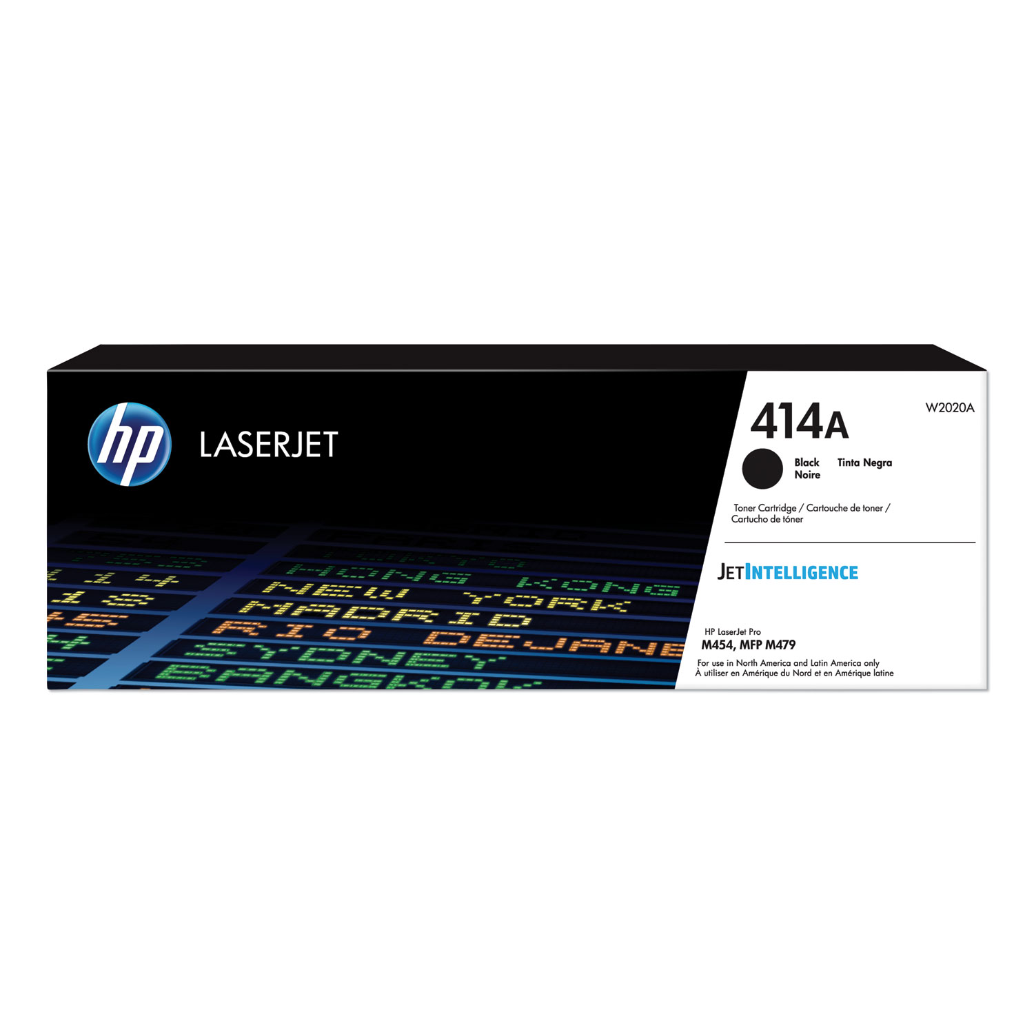 HP 414A - Negro - original - LaserJet - cartucho de tóner (W2020A) - para Color LaserJet Enterprise M455, MFP M480; Color LaserJet Pro M454, M479, MFP M479