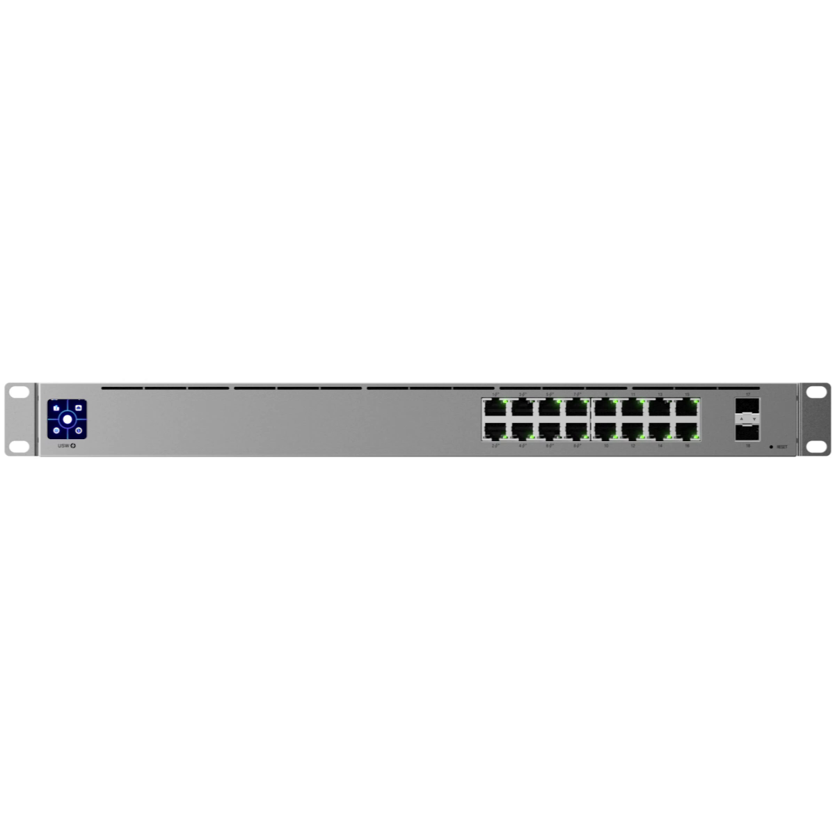 Ubiquiti UniFi Switch USW-16-POE - Conmutador - Gestionado - 16 x 10/100/1000 (8 PoE+) + 2 x Gigabit SFP - montaje en rack, sobremesa - PoE+ (42 W)