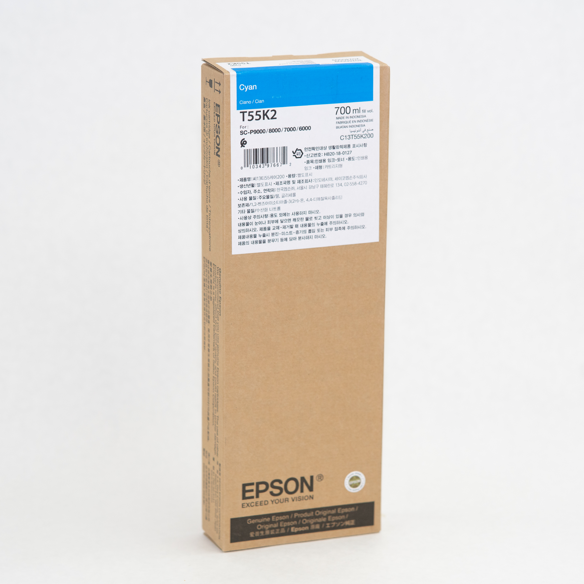 Epson T41N - 700 ml - cián - original - cartucho de tinta - para SureColor T3475, T5475