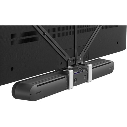 Vista 2 de Logitech TV Mount For Video Bars - Montura para cámara - montaje debajo de pantalla, montable encima del monitor - para Logitech Rally Bar All-In-One Video Bar for Midsize Rooms; Room Solution Large