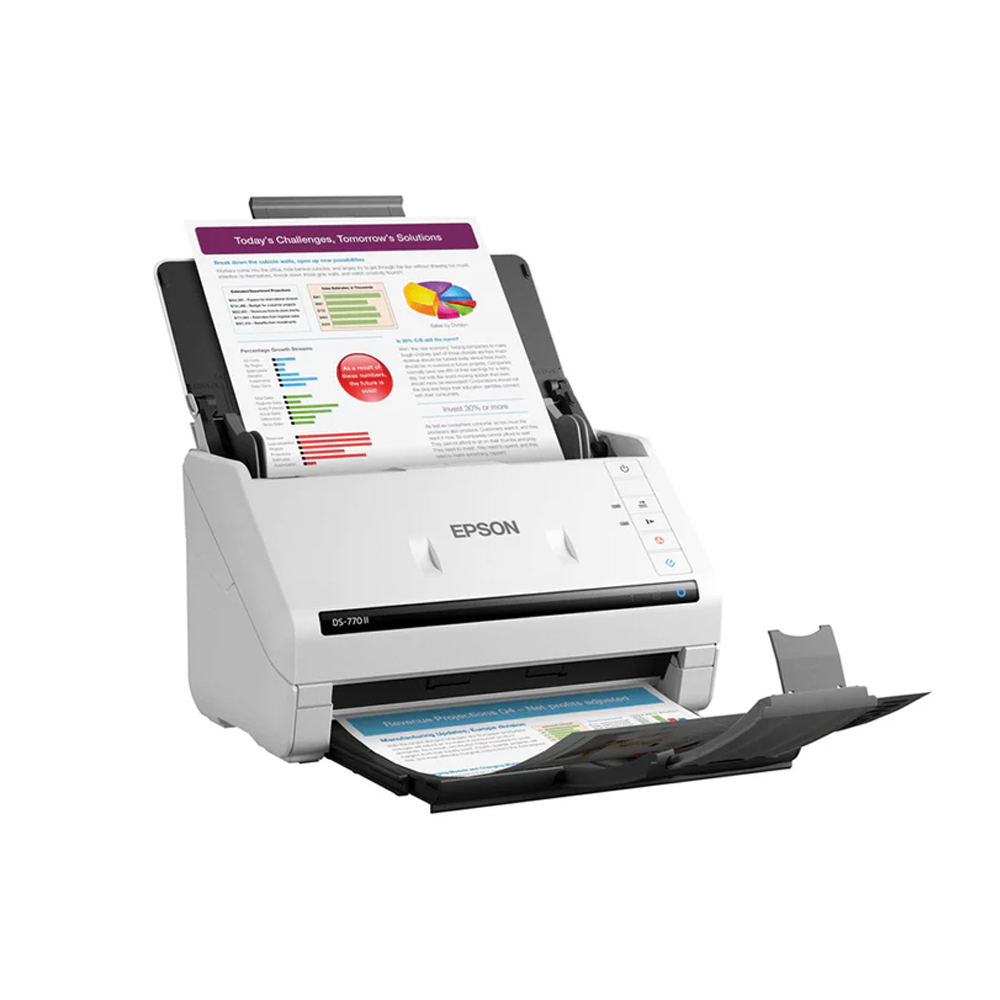 Epson DS-730N - Escáner de documentos - Sensor de imagen de contacto (CIS) - a dos caras - Ledger - 600 ppp x 600 ppp - hasta 40 ppm (mono) / hasta 40 ppm (color) - Alimentador automático de documentos (ADF) (100 hojas) - hasta 6500 exploraciones por día