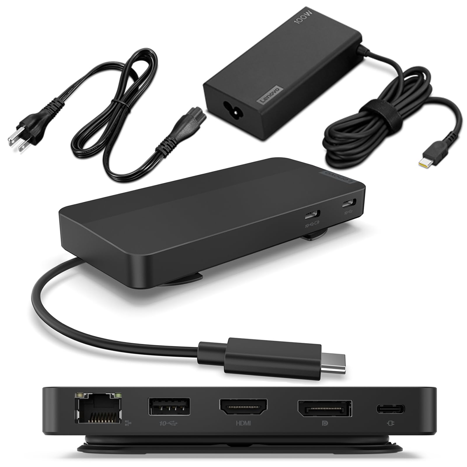 Lenovo ThinkPad Universal USB-C Dock - Estación de conexión - USB-C - HDMI, 2 x DP - 1GbE - 90 vatios - CRU - Italia, Chile