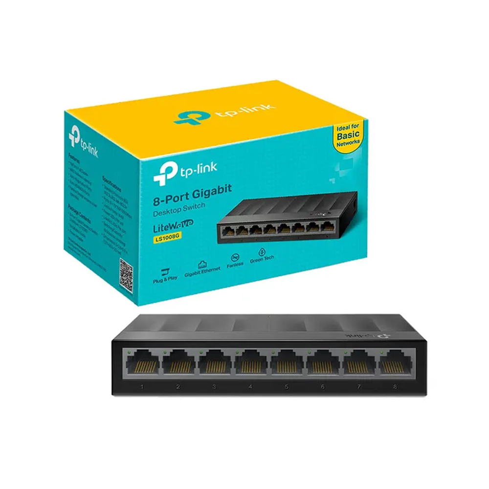 TP-Link LiteWave LS1008 - Conmutador - sin gestionar - 8 x 10/100 - sobremesa