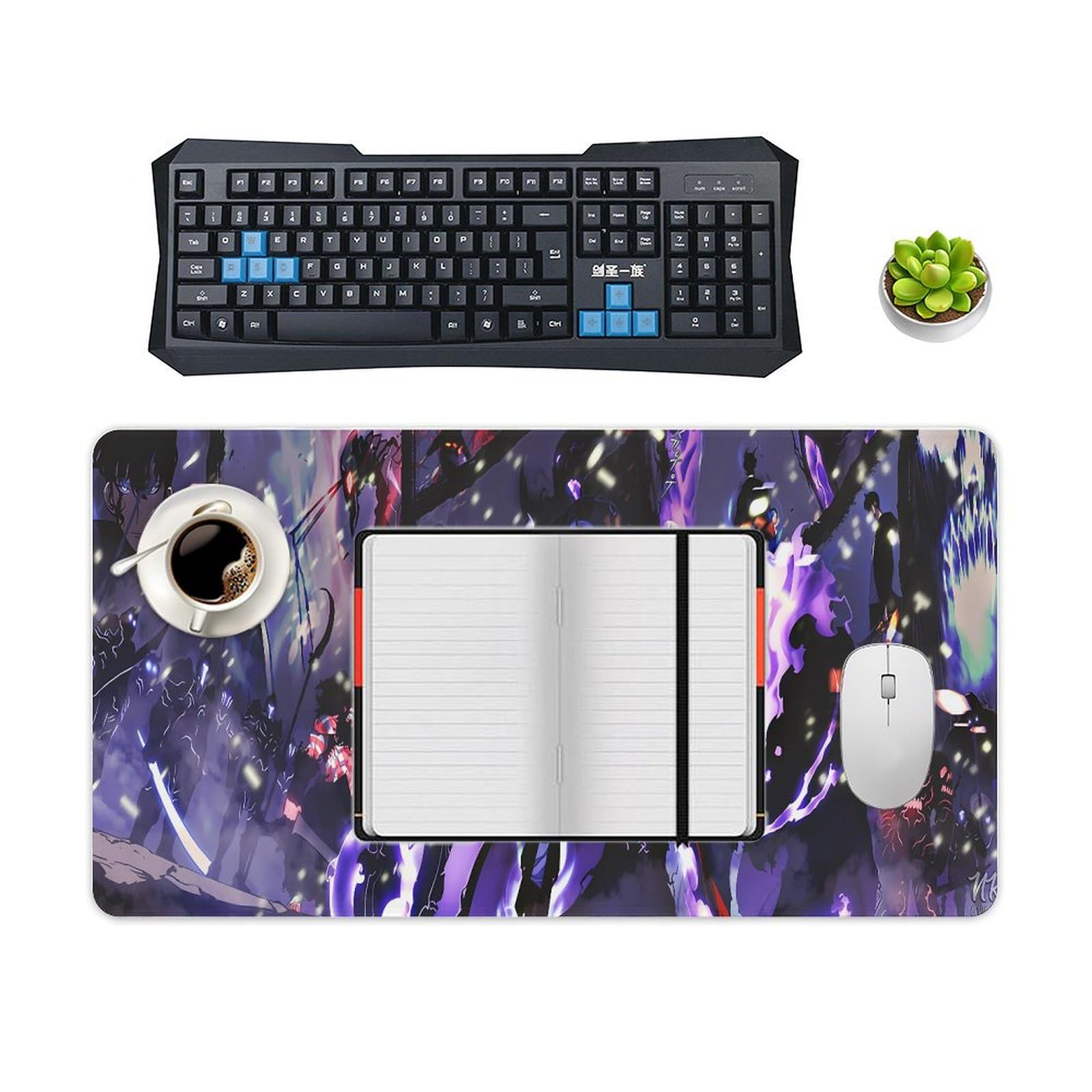 HP - Alfombrilla de ratón - gaming - extragrande - negro - para Victus 15L by HP; Victus by HP Laptop 15, 16; Pavilion 24, 27; Pavilion x360 Laptop