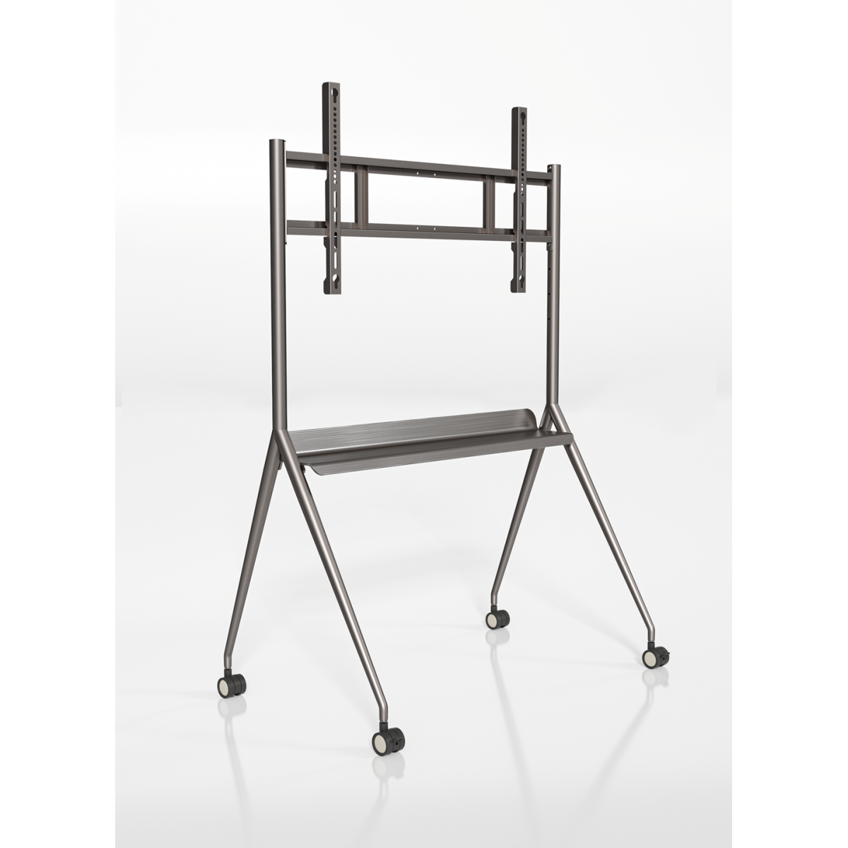 Hikvision DS-D5ABKY2-S - Carrito - para pantalla plana - acero - gris plata - tamaño de pantalla: 55"-75"