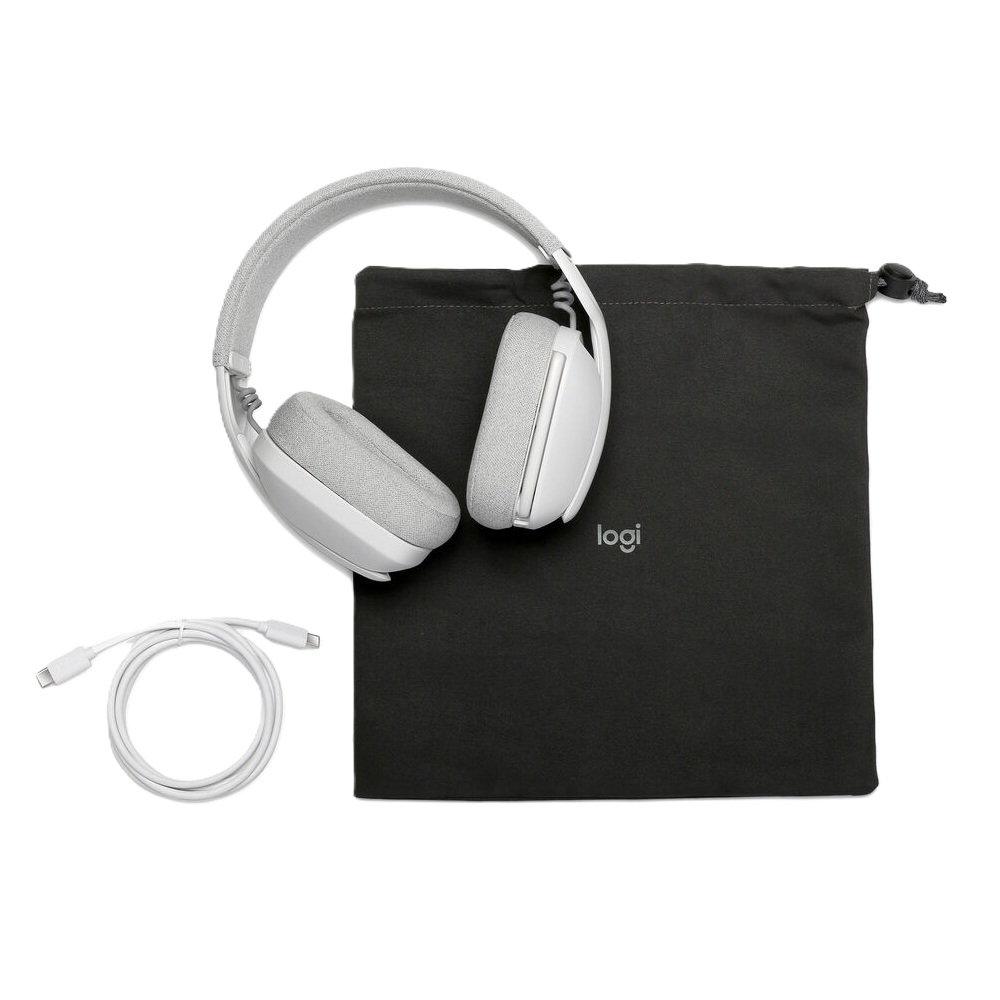 Logitech Zone Vibe 100 - Auricular - tamaño completo - Bluetooth - inalámbrico - blanco hueso