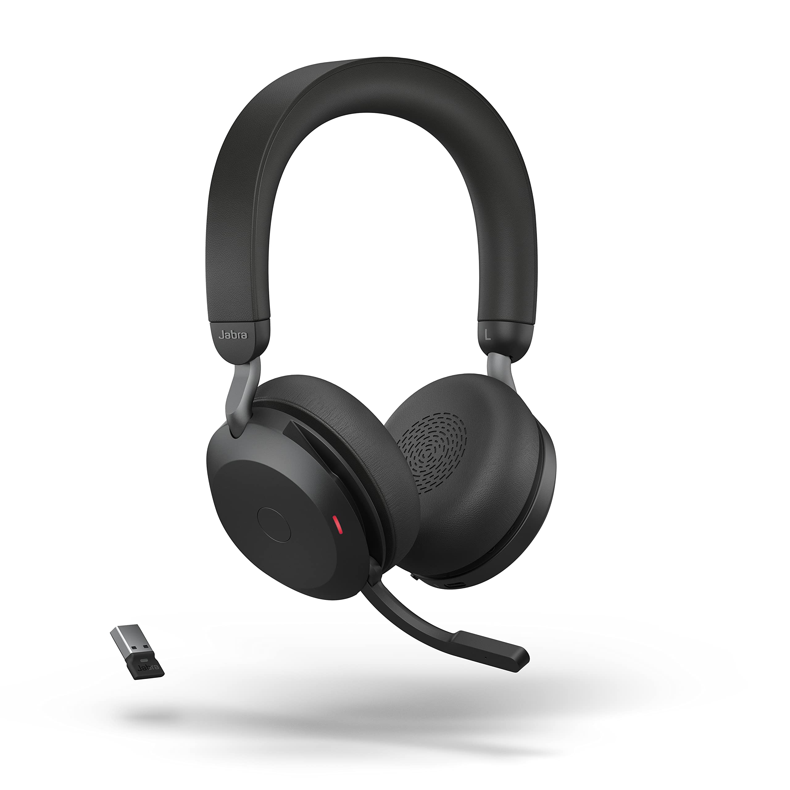 Jabra Evolve2 75 - Auricular - en oreja - Bluetooth - inalámbrico - cancelación de sonido activo - USB-C - aislamiento de ruido - negro - Certificado para Equipos de Microsoft