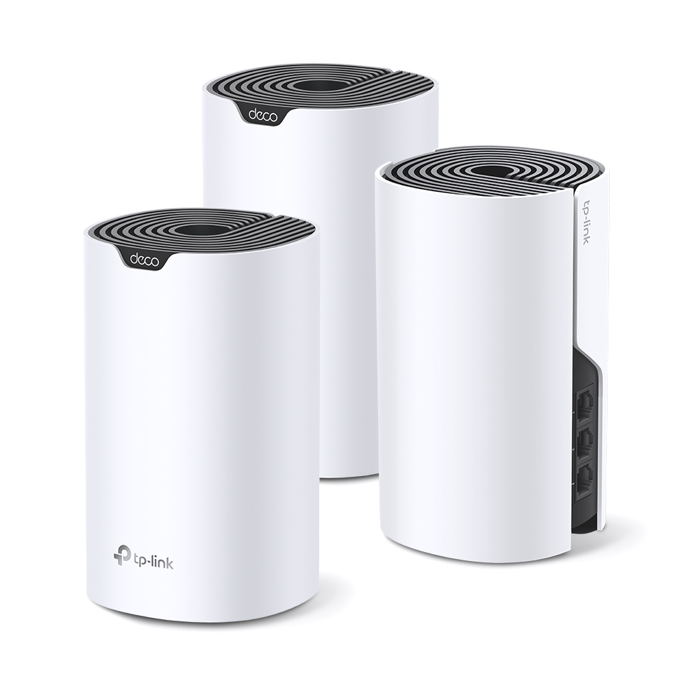 TP-LINK Deco S7 V1 - Sistema Wi-Fi (enrutador) - hasta 2100 pies cuadrados - malla - GigE - Wi-Fi 5 - Doble banda - Sistema Wi-Fi Mesh Inteligente Doble Banda AC1900 - Alcanza velocidades de hasta 600 Mbps en 2,4 GHz y 1300 Mbps en 5 GHz con tecnología 3×