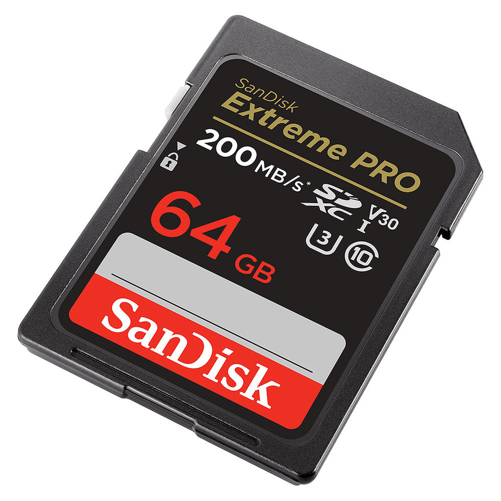 SanDisk Extreme Pro - Tarjeta de memoria flash - 64 GB - Video Class V30 / UHS-I U3 / Class10 - SDXC UHS-I