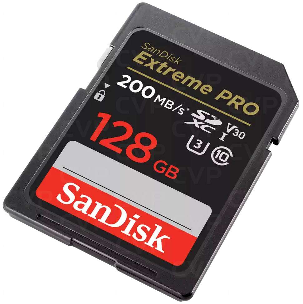 SanDisk Extreme Pro - Tarjeta de memoria flash - 128 GB - Video Class V30 / UHS-I U3 / Class10 - SDXC UHS-I