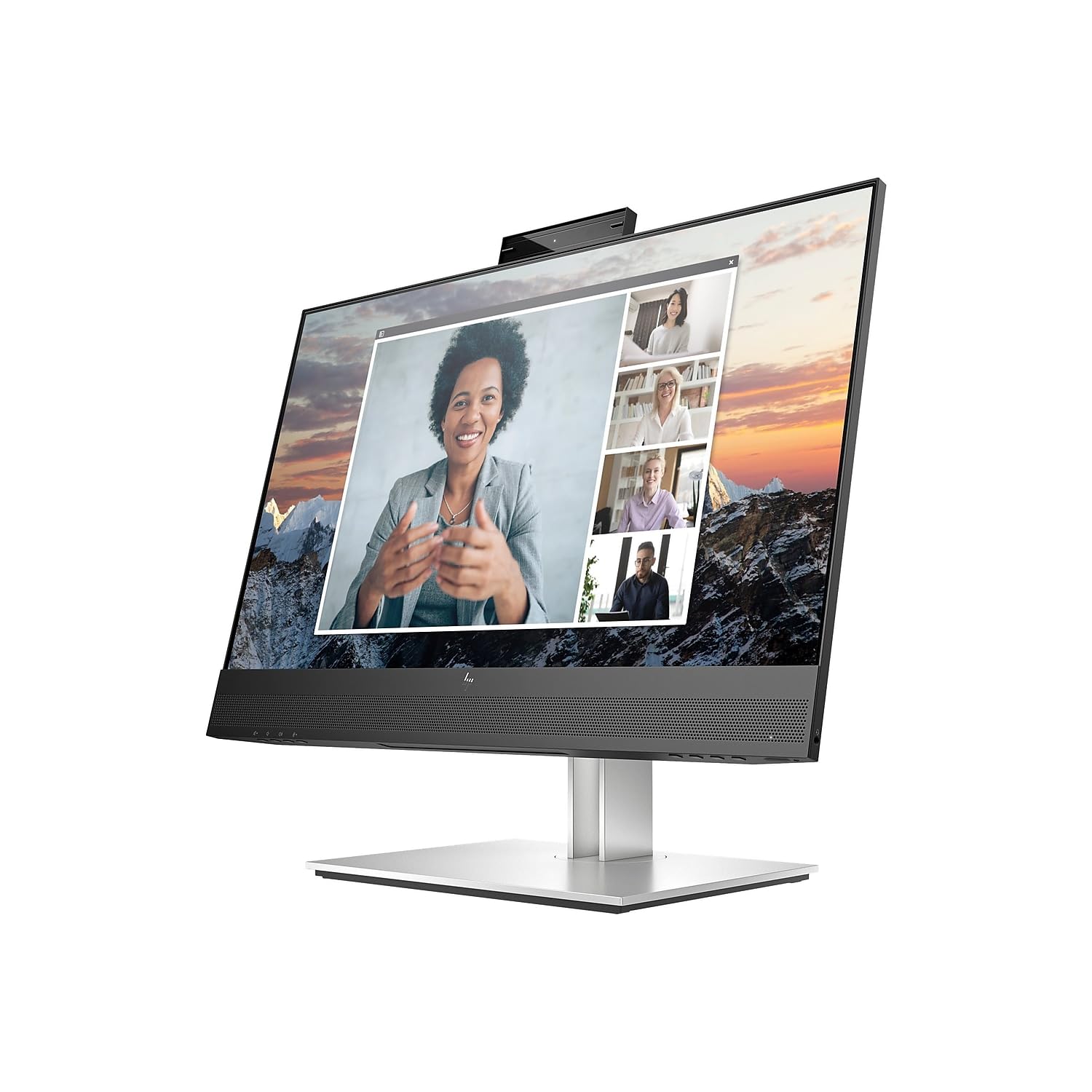 HP E24m G4 Conferencing - E-Series - monitor LED - 23.8" - 1920 x 1080 Full HD (1080p) @ 75 Hz - IPS - 300 cd/m² - 1000:1 - 5 ms - HDMI, DisplayPort, USB-C - altavoces - plata (base), cabezal negro