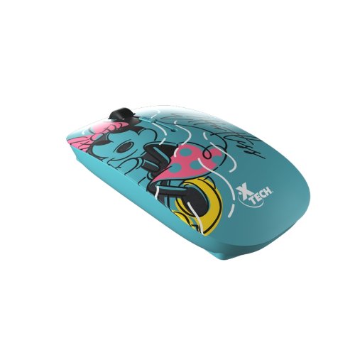 Xtech - XTM-D340MM - Mouse - 2.4 GHz - Wireless - Aqua - Disney Minnie Mouse
