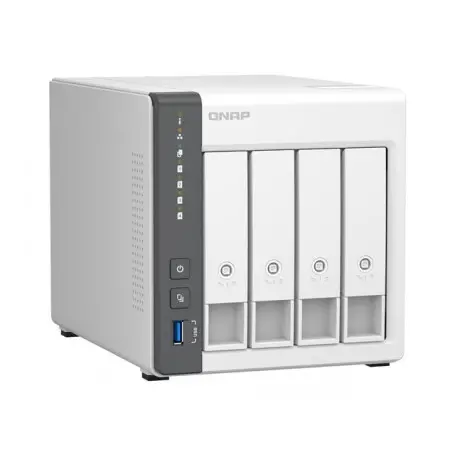 QNAP TS-433 - Servidor NAS - 4 compartimentos - SATA 6Gb/s - RAID 0, 1, 5, 6, 10, JBOD, 50, 60 - RAM 4 GB - Gigabit Ethernet / 2.5 Gigabit Ethernet - iSCSI soporta