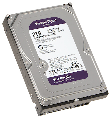 WD Purple Surveillance WD23PURZ - Disco duro - 2 TB - interno - 3.5" - SATA 6Gb/s - búfer: 64 MB