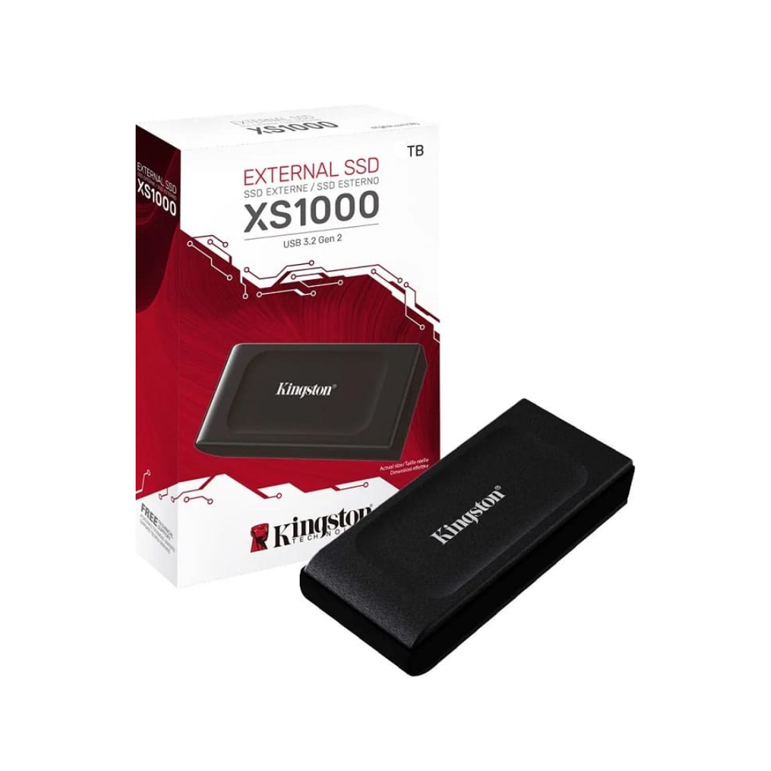 Kingston XS1000 - SSD - 2 TB - externo (portátil) - USB 3.2 Gen 2 (USB-C conector)