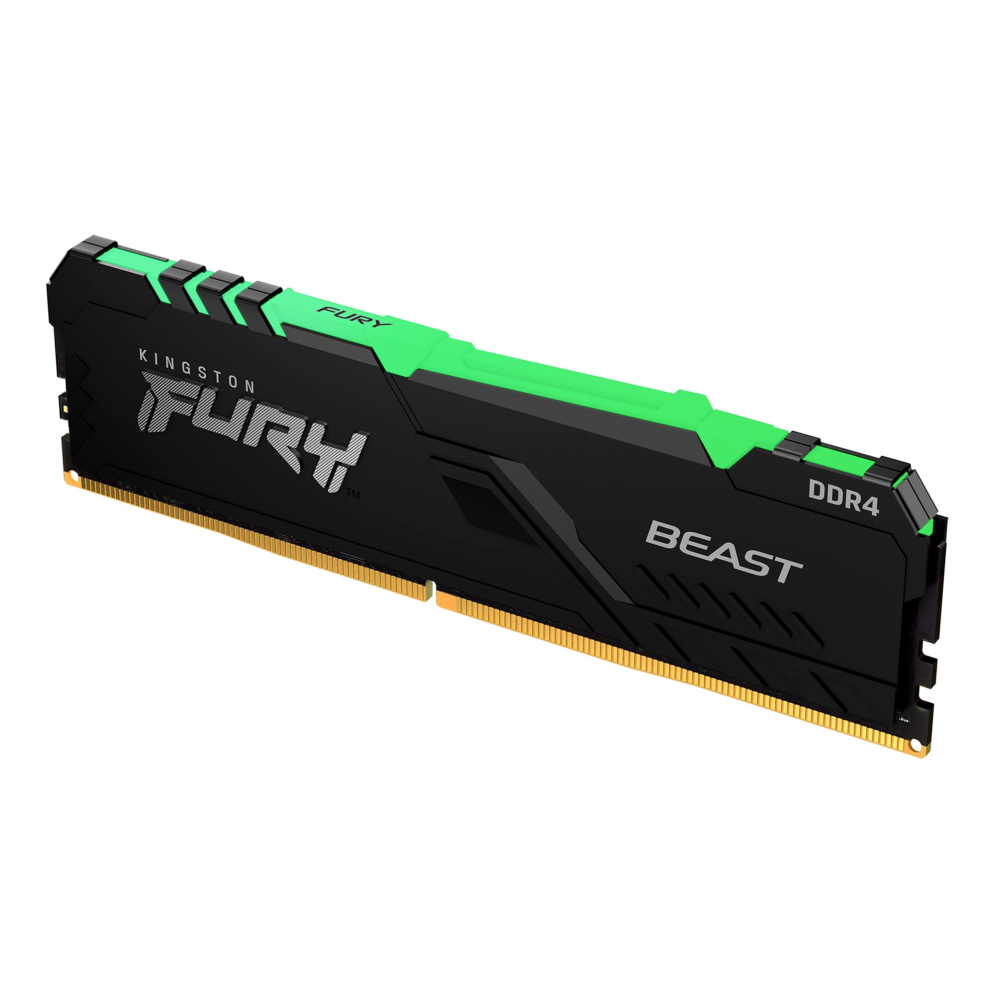 Kingston FURY Beast RGB - DDR4 - módulo - 16 GB - DIMM de 288 contactos - 3600 MT/s / PC4-28800 - CL18 - 1.35 V - sin búfer - no ECC - negro