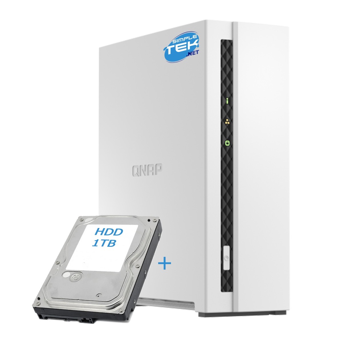 QNAP TS-133 - Servidor NAS - 1 compartimentos - SATA 6Gb/s - RAID 5, 6, 10, 0, 1, 50, 60, JBOD - RAM 2 GB - Gigabit Ethernet - iSCSI soporta