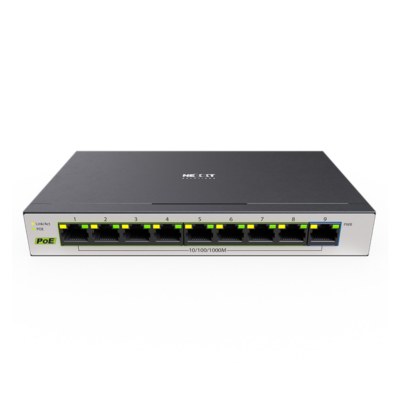 Nexxt Solutions Infrastructure - Switch - Gigabit Ethernet - 9 x 10/100/1000 - 1 Gigabit Ethernet - 9 POE+ 120W