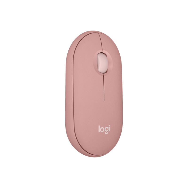 Logitech Pebble Mouse 2 M350s - Ratón - óptico - 3 botones - inalámbrico - Bluetooth - rosa