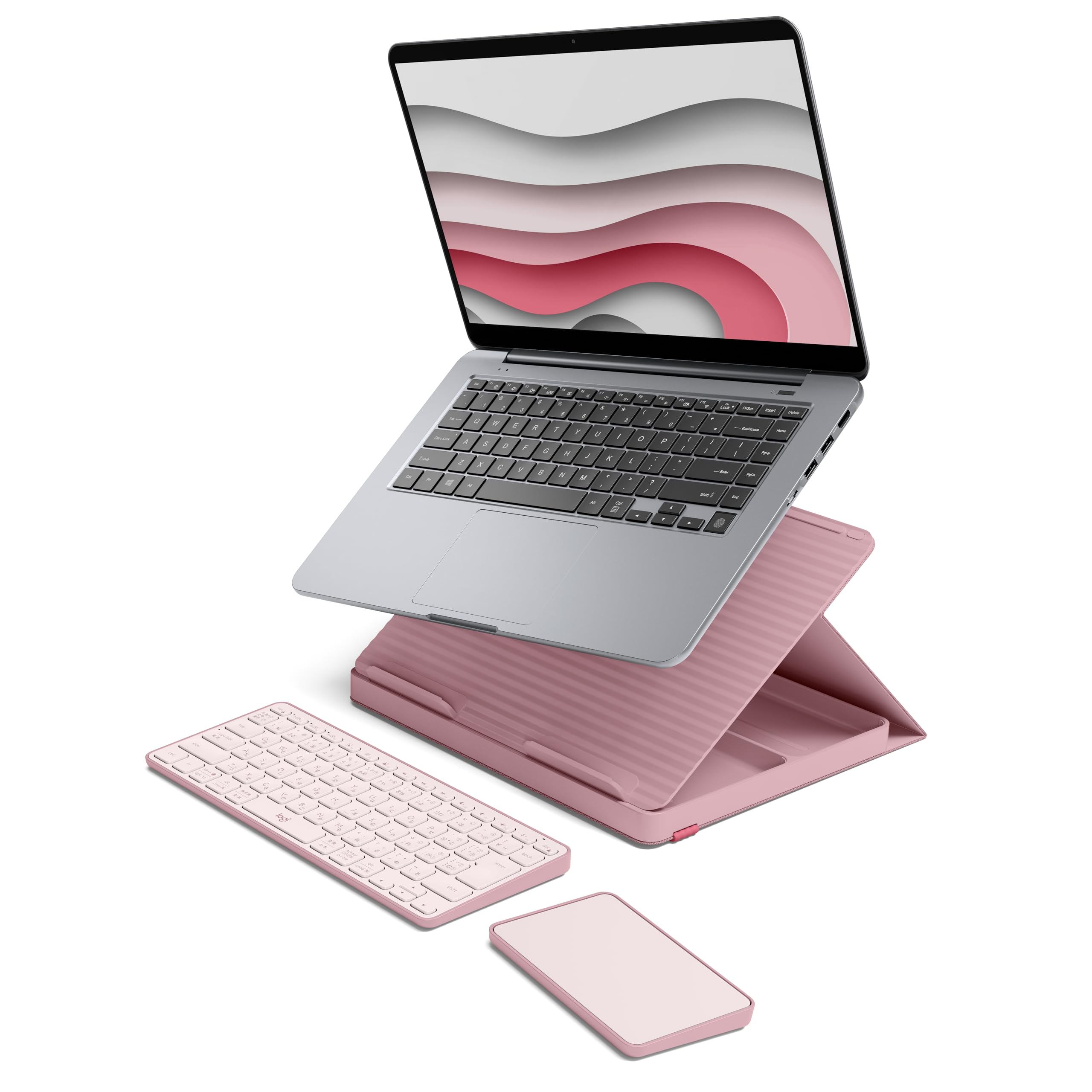 Logitech - Keyboard - Wireless - Rose - Con Bluetooth