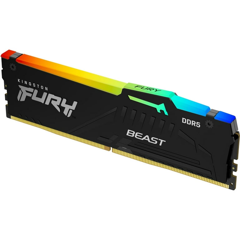 Kingston FURY Beast RGB - DDR5 - módulo - 32 GB - DIMM de 288 contactos - 5600 MT/s / PC5-44800 - CL36 - 1.25 V - sin búfer - on-die ECC